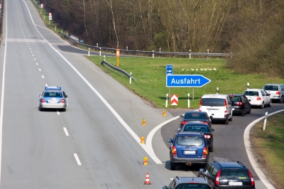 Symbolfoto: Vollsperrung einer Autobahn