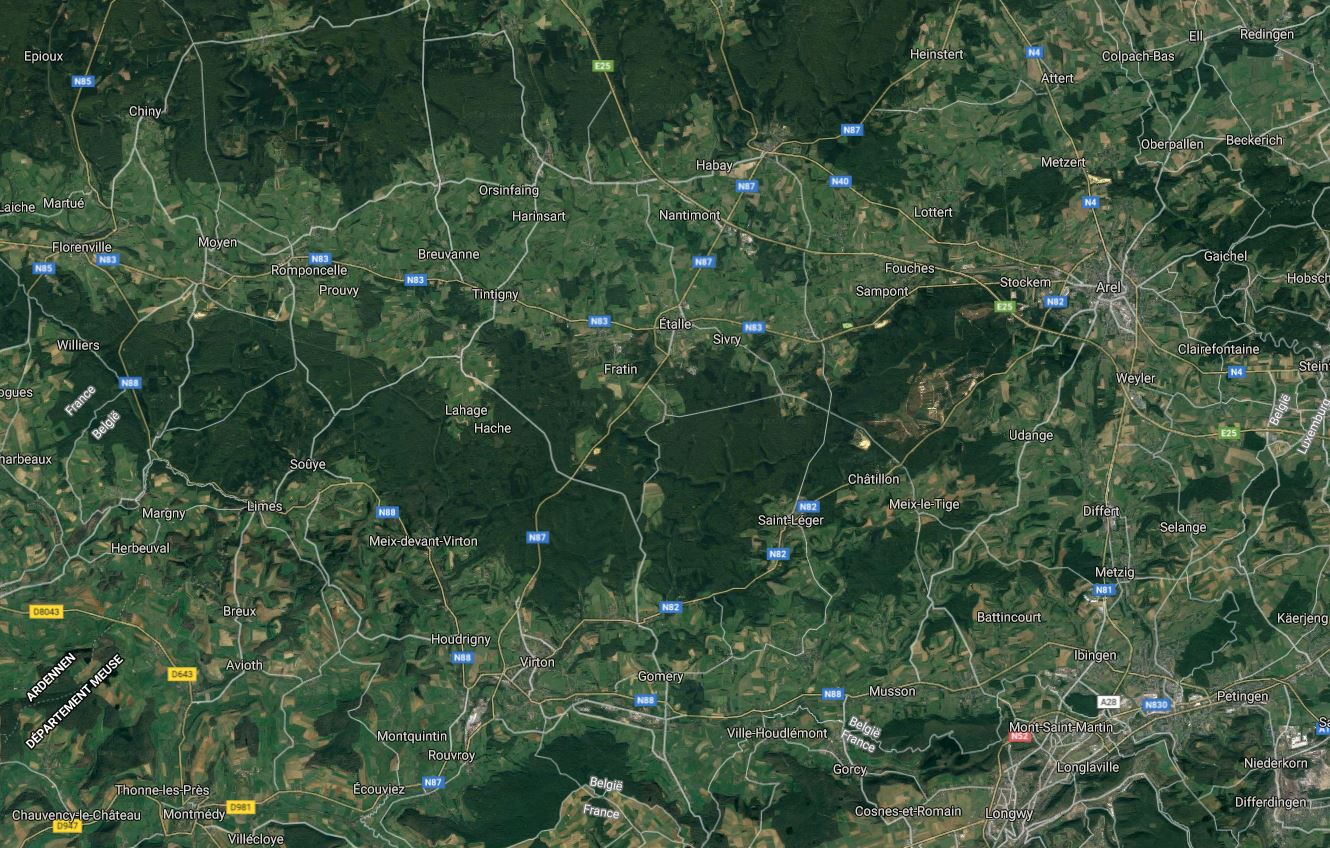 Sperrzone ASP-Gebiet Belgien Wallonie