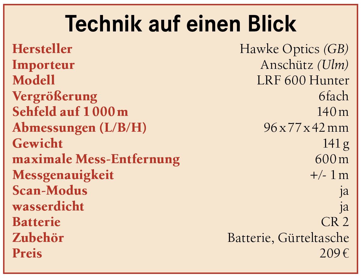 Technische Daten Hawke