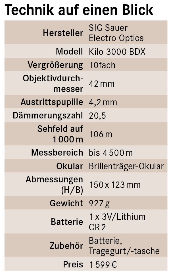 Technische Daten SIG Sauer Kilo 3000