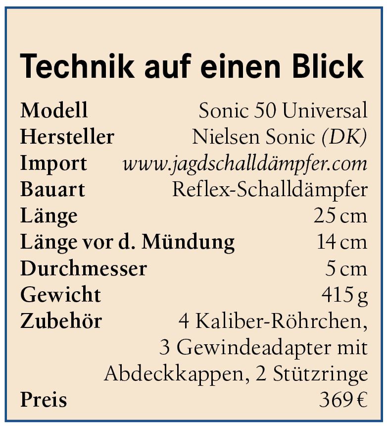 Schalldämpfer Nielsen Sonic Universal