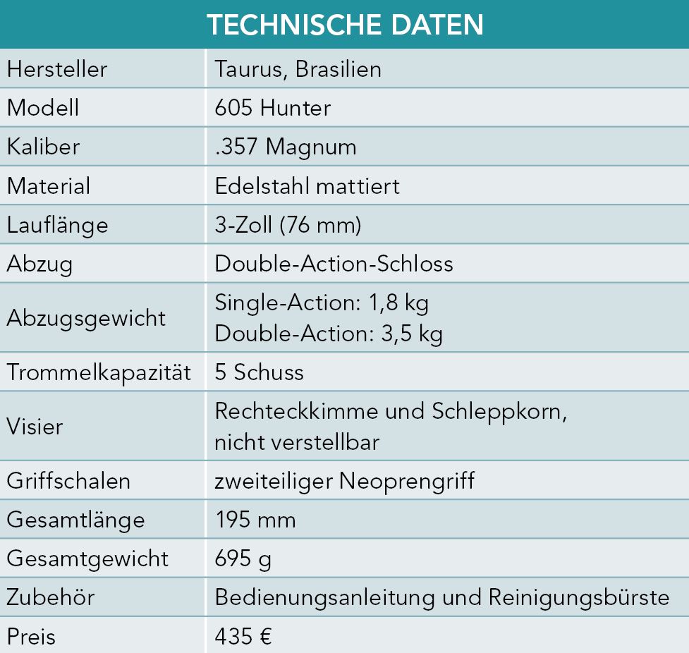 Taurus 605 Hunter Technische Daten