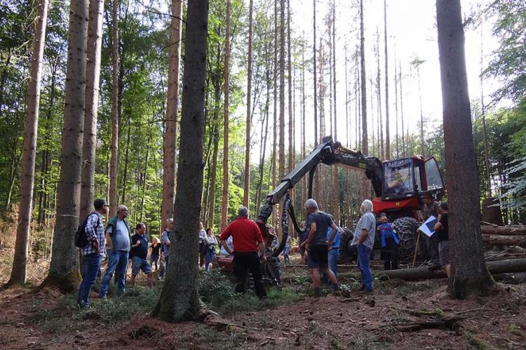 Im Rahmen der Deutschen Waldtage 2020 informierten sich viele Bürger über den Waldumbau und diskutierten Lösungsansätze. (Foto: F. Höltmann)