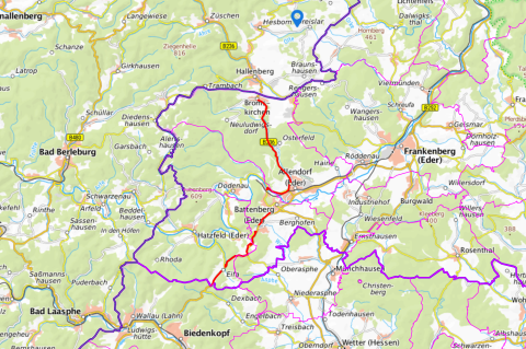 Foto: Ministerium Die rote Linie markiert den geplanten Zaun.