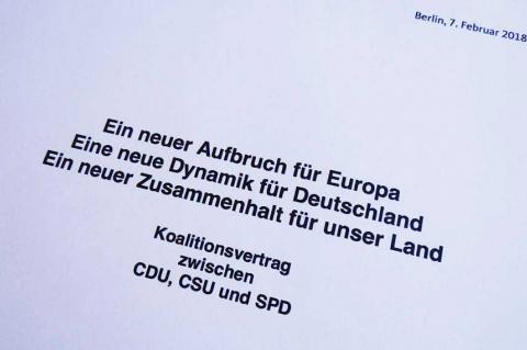 Koalitionsvertrag GroKo Große Koalition