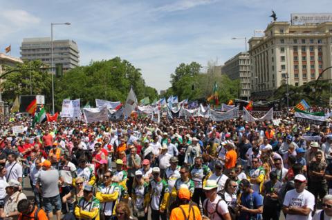 Demonstration in Spanien